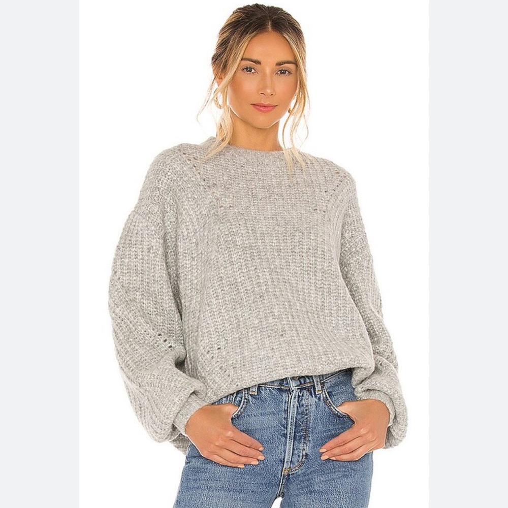 Anine Bing Jolie Sweater Heather Grey size small